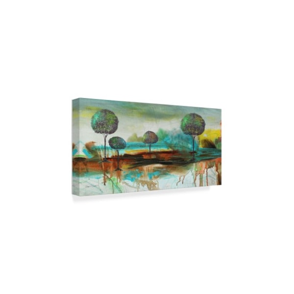 Jean Plout 'Abstract Fantasy Landscape' Canvas Art,10x19